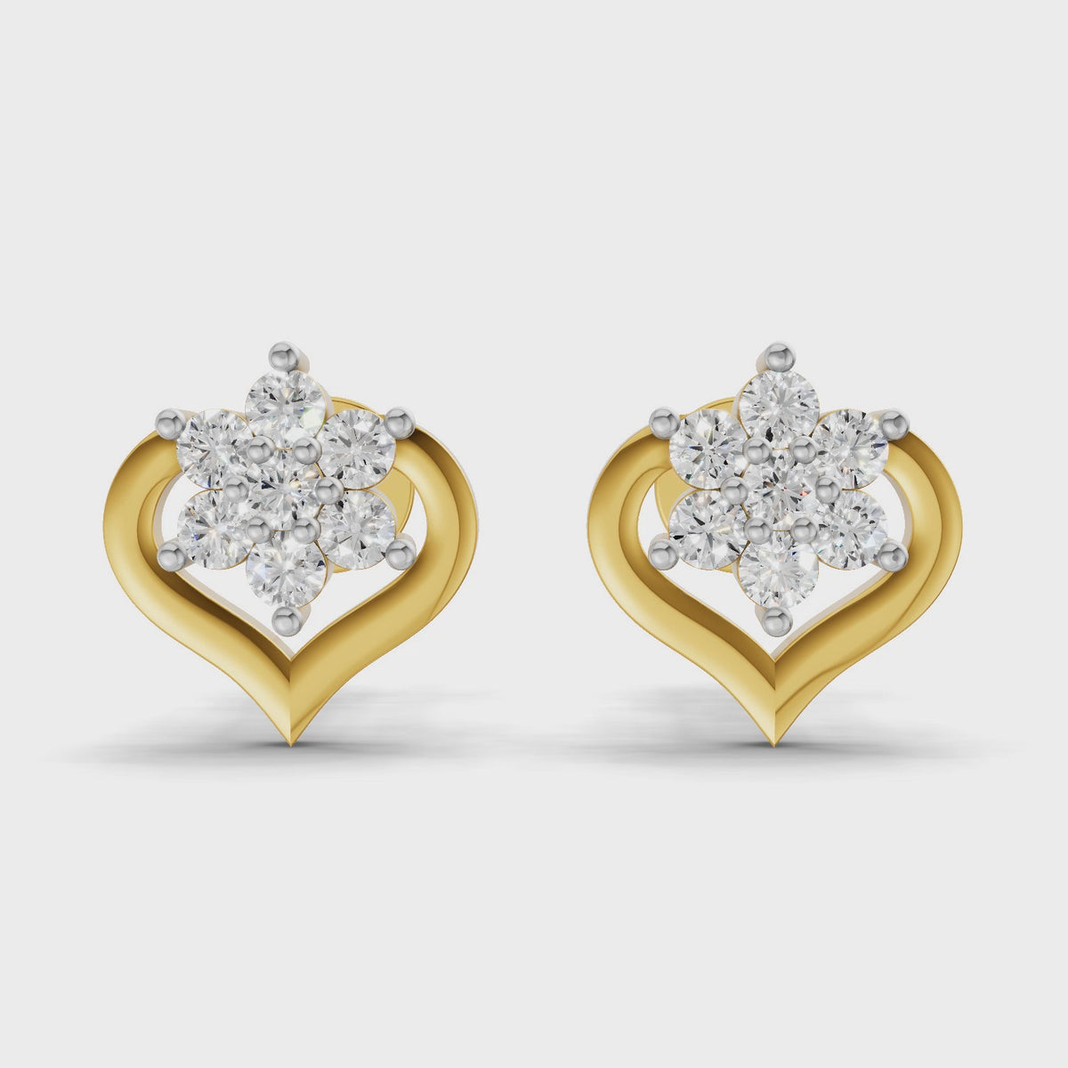 Sparq 0.17ct Signature Diamond Cluster Stud Earrings
