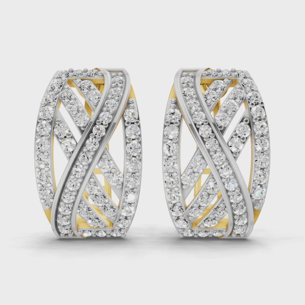 Sparq 0.62ct Iconic Diamond Huggie Hoop Hoop Earrings
