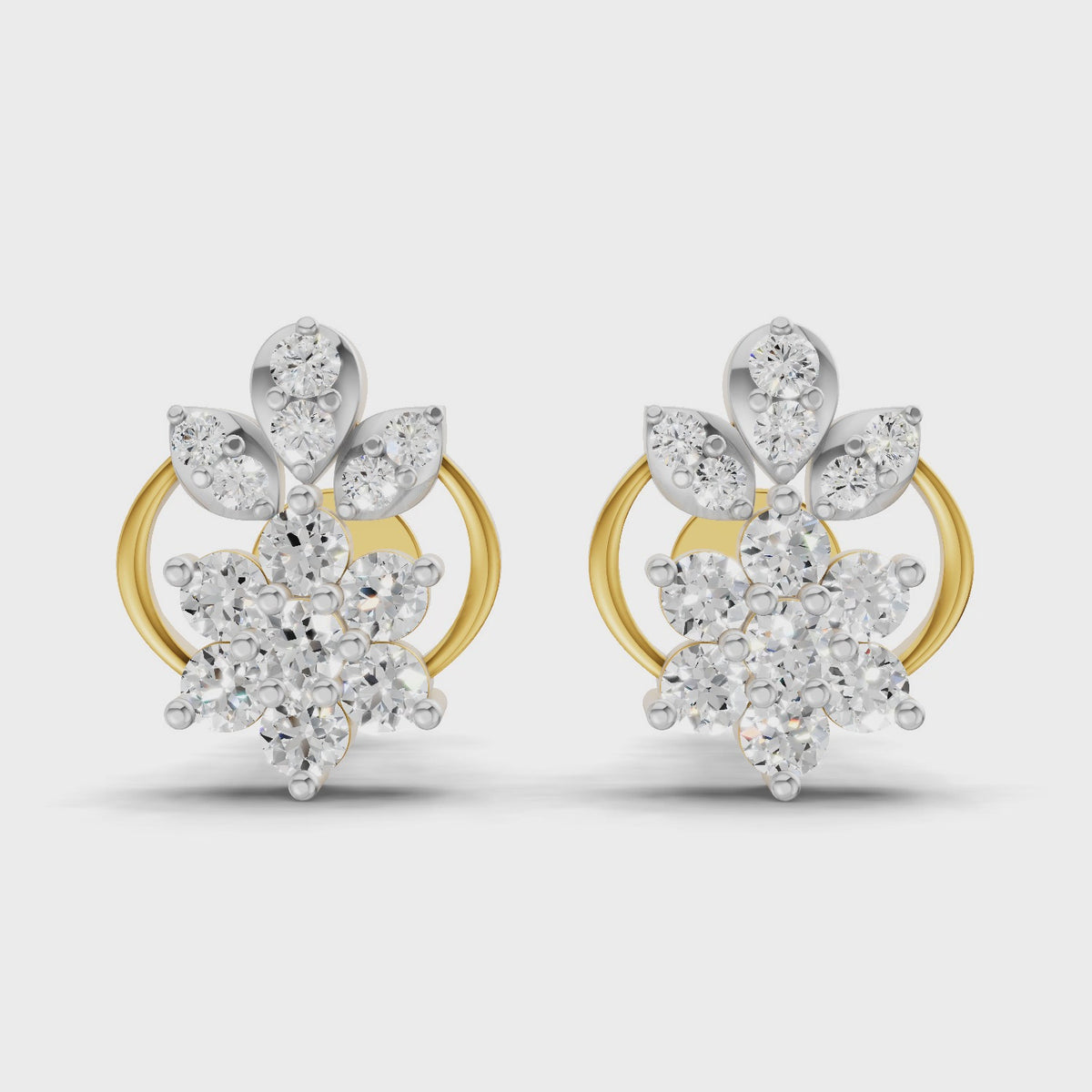 Sparq 0.32ct Evening Geometric Diamond Stud Earrings
