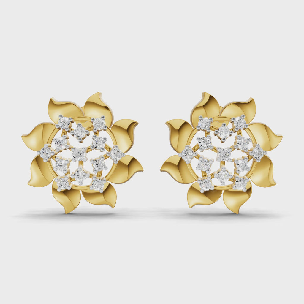 Sparq 0.36ct Bold Diamond Cluster Stud Earrings
