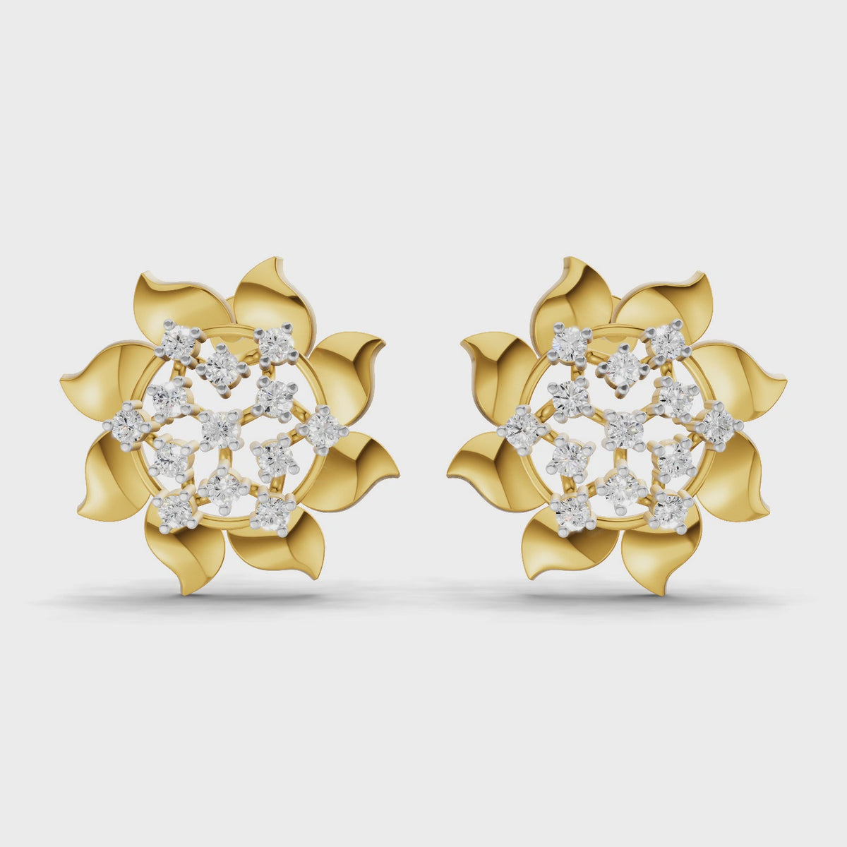 Sparq 0.36ct Bold Diamond Cluster Stud Earrings