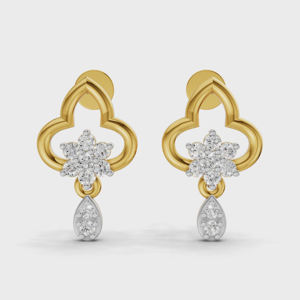 Sparq 0.21ct Evening Diamond Cluster Stud Earrings