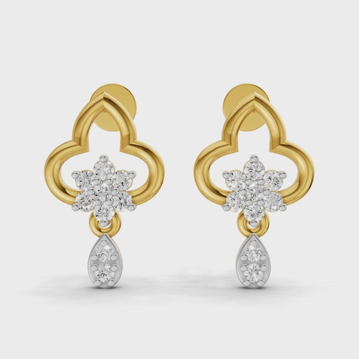 Sparq 0.21ct Evening Diamond Cluster Stud Earrings