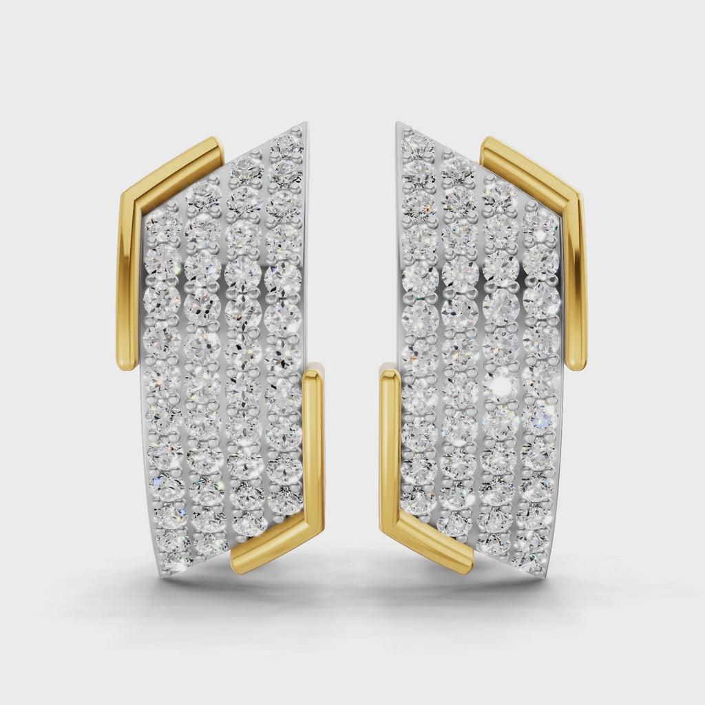 Sparq 0.62ct Statement Diamond Huggie Huggie Earrings