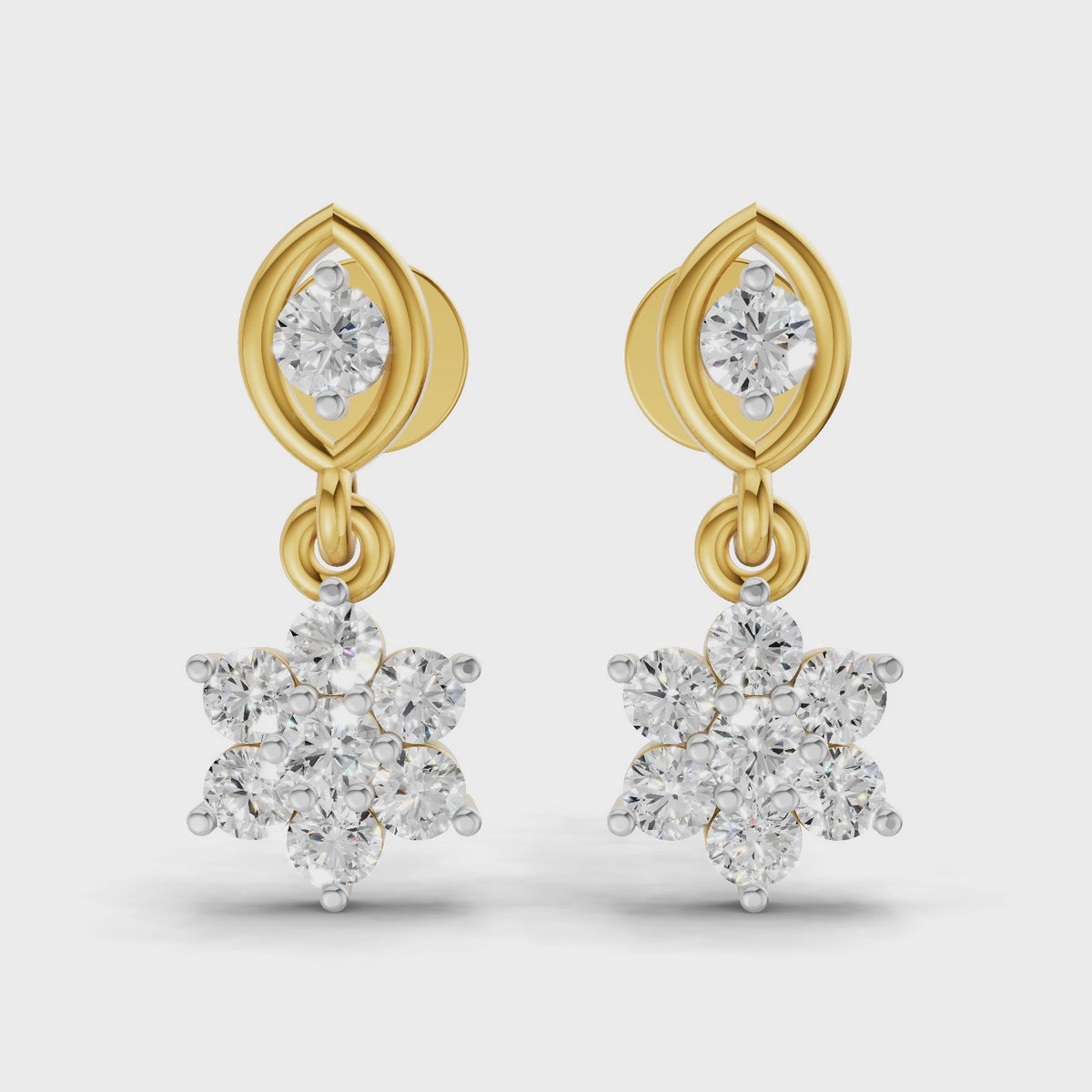Sparq 0.3ct Evening Diamond Cluster Stud Earrings