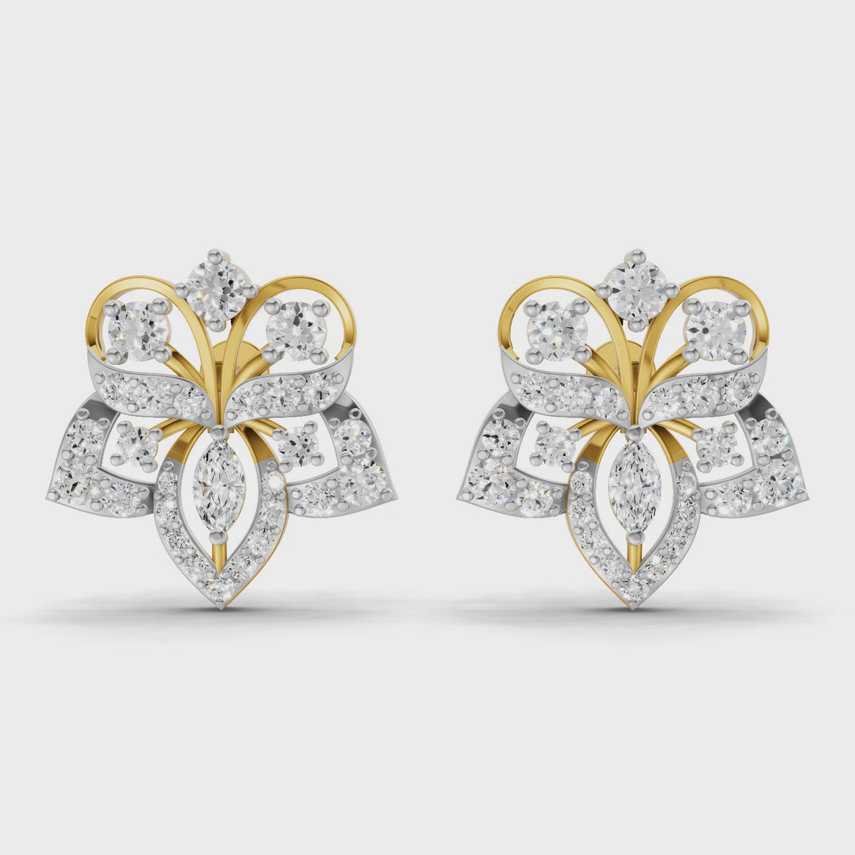 Sparq 2.48ct Grand Diamond Cluster Stud Earrings
