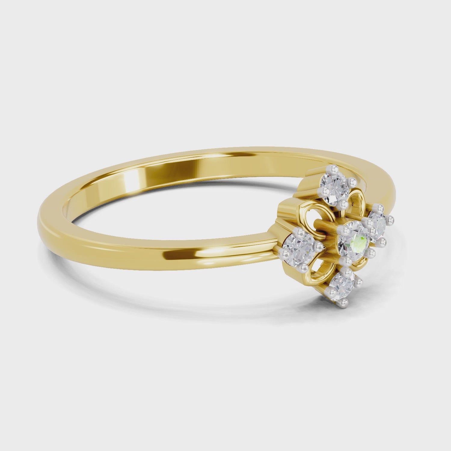 Sparq 0.1ct Minimal Geometric Diamond Ring
