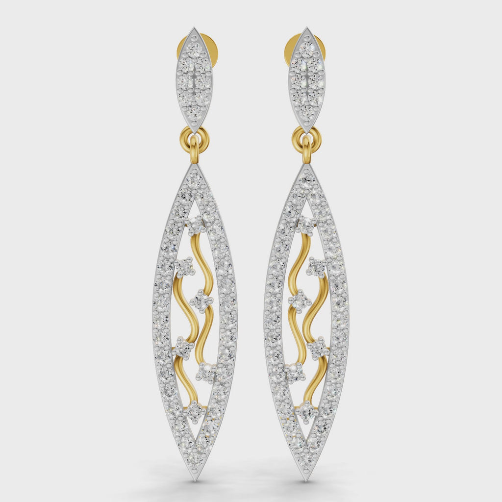 Sparq 0.12ct Everyday Diamond Leaf Stud Earrings