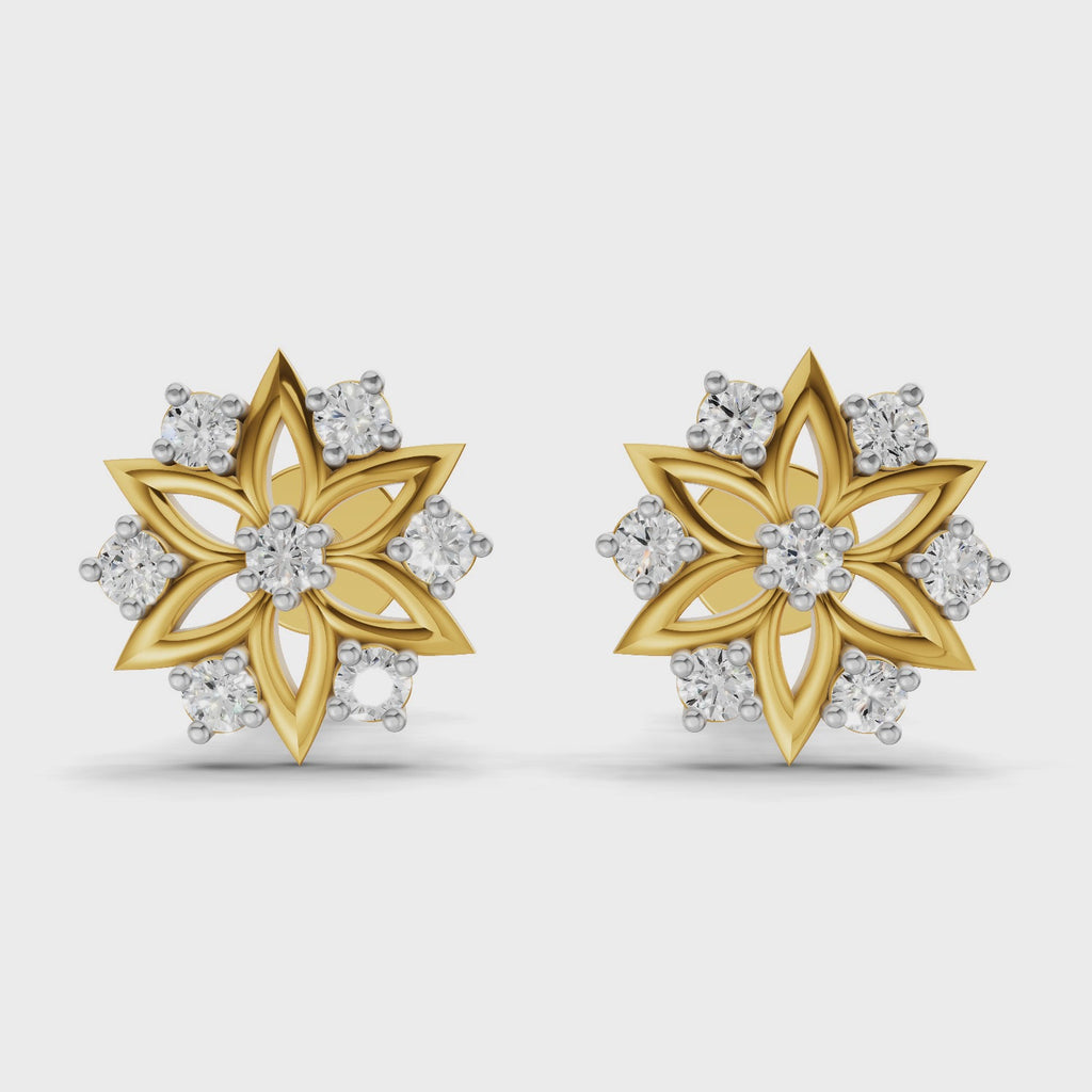 Sparq 0.17ct Signature Diamond Cluster Stud Earrings