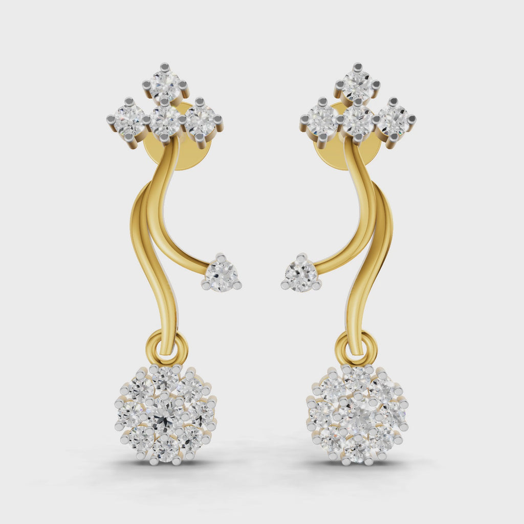 Sparq 0.38ct Evening Geometric Diamond Stud Earrings