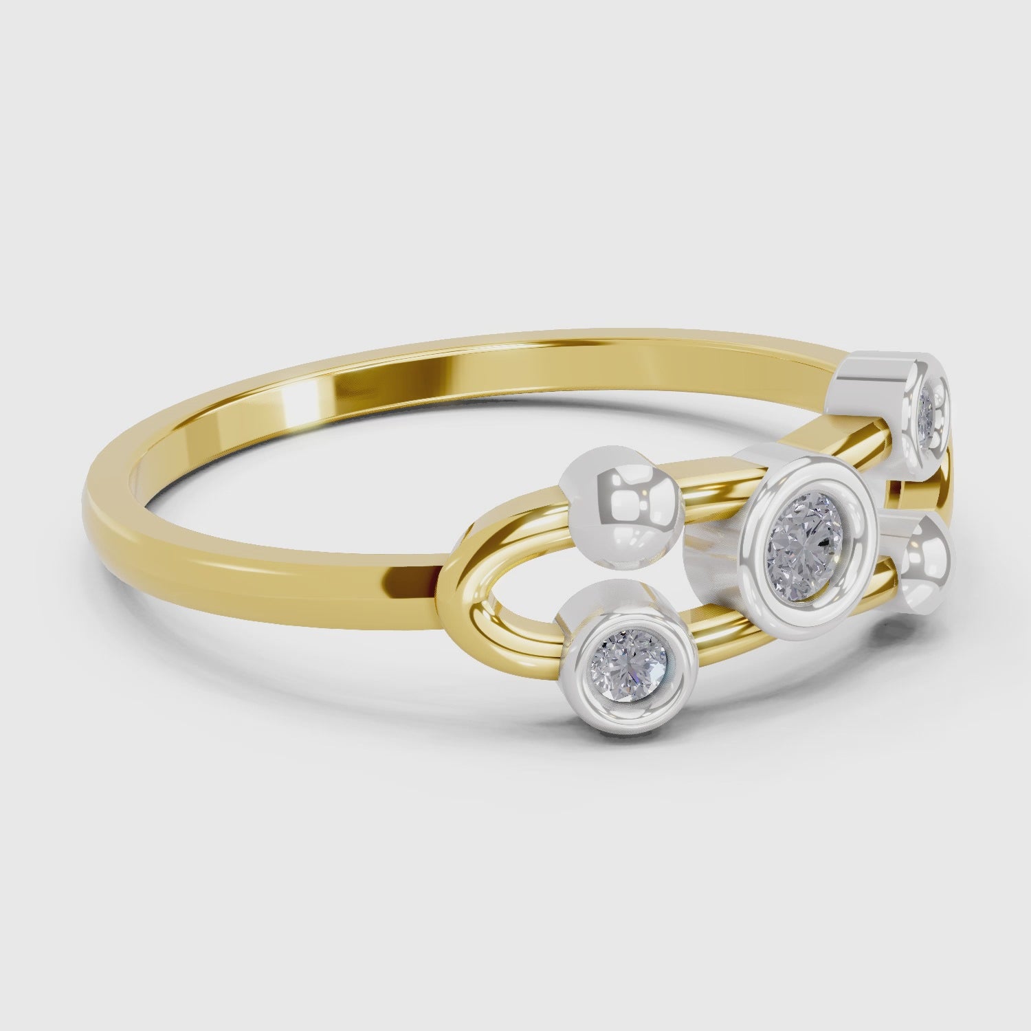 Sparq 0.11ct Minimal Diamond Cluster Ring