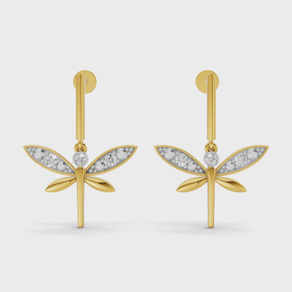 Sparq 0.19ct Evening Diamond Dragonfly Drop Earrings