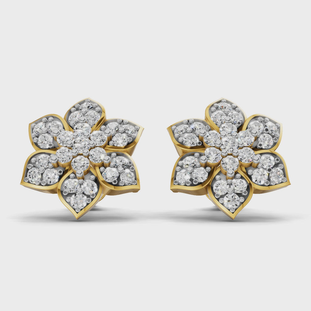 Sparq 0.76ct Grand Geometric Diamond Stud Earrings