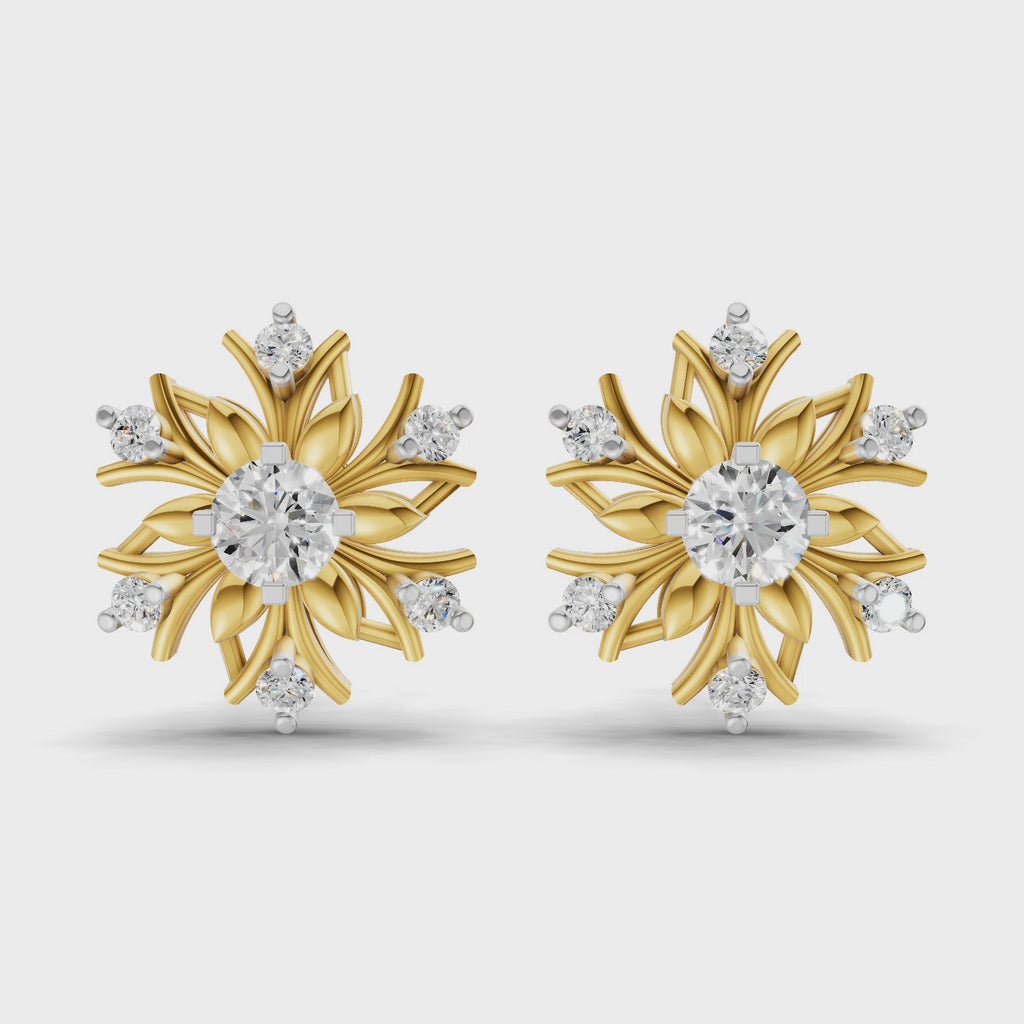 Sparq 0.66ct Statement Geometric Diamond Stud Earrings