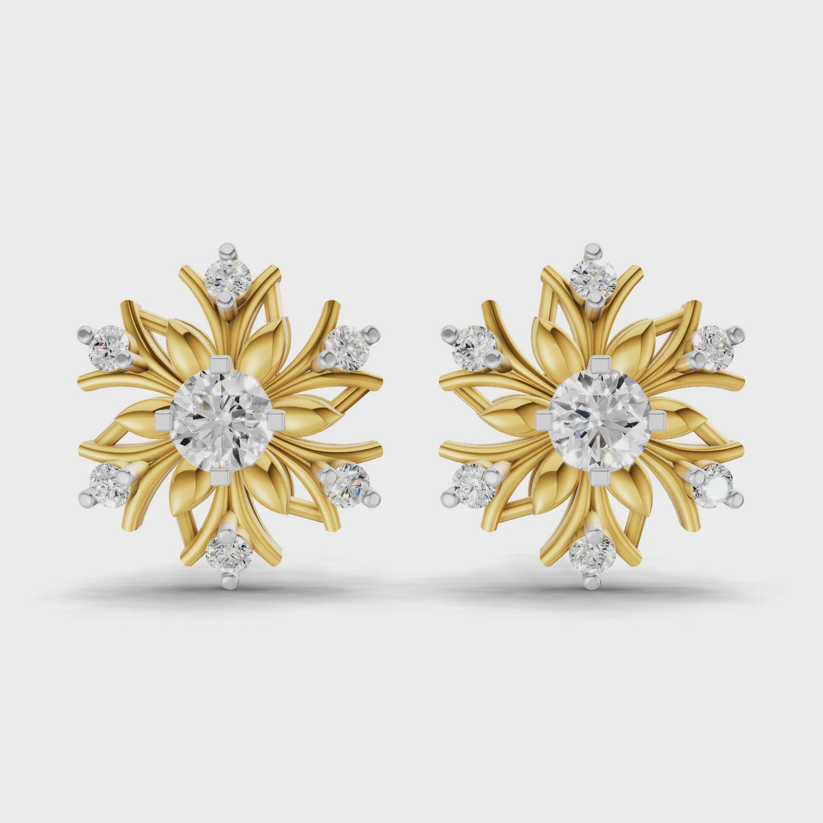 Sparq 0.66ct Statement Geometric Diamond Stud Earrings