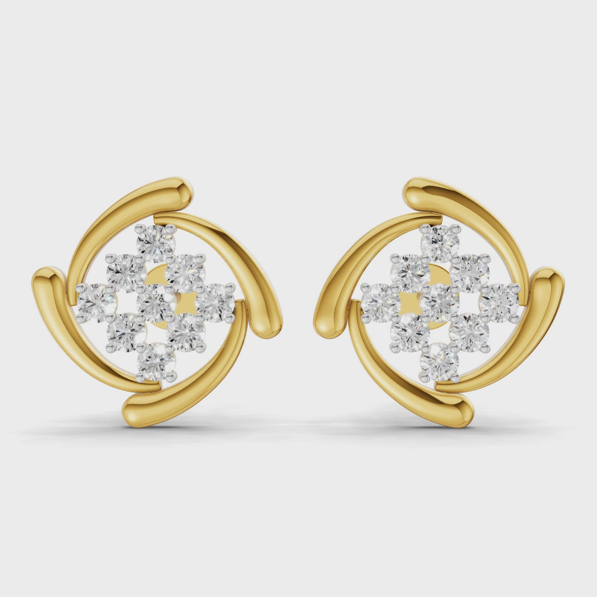 Sparq 0.52ct Statement Diamond Cluster Stud Earrings