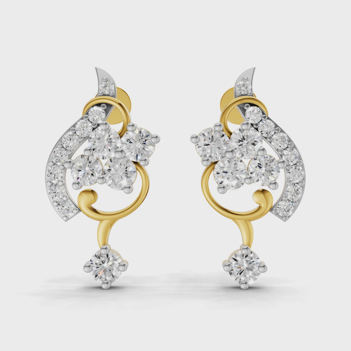 Sparq 1.34ct Luxe Diamond Cluster Stud Earrings