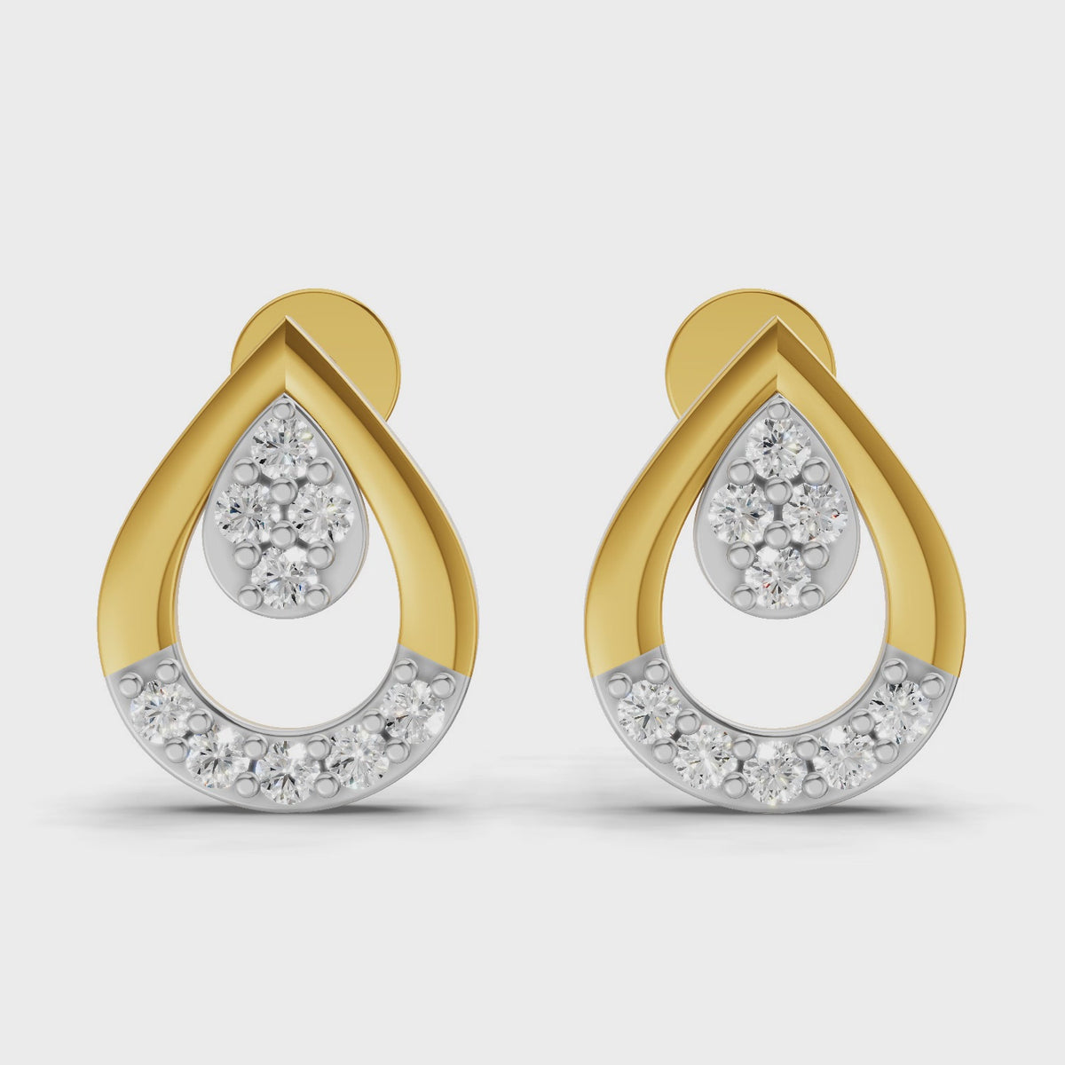 Sparq 0.18ct Modern Diamond Cluster Stud Earrings
