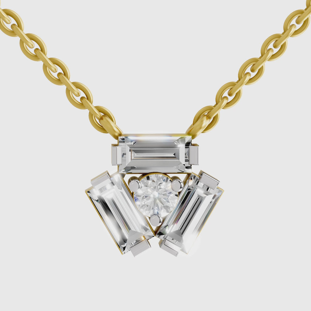 Sparq 0.44ct Baguette Diamond Necklace