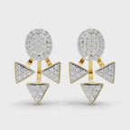 Sparq 1ct Statement Diamond Cluster Stud Earrings