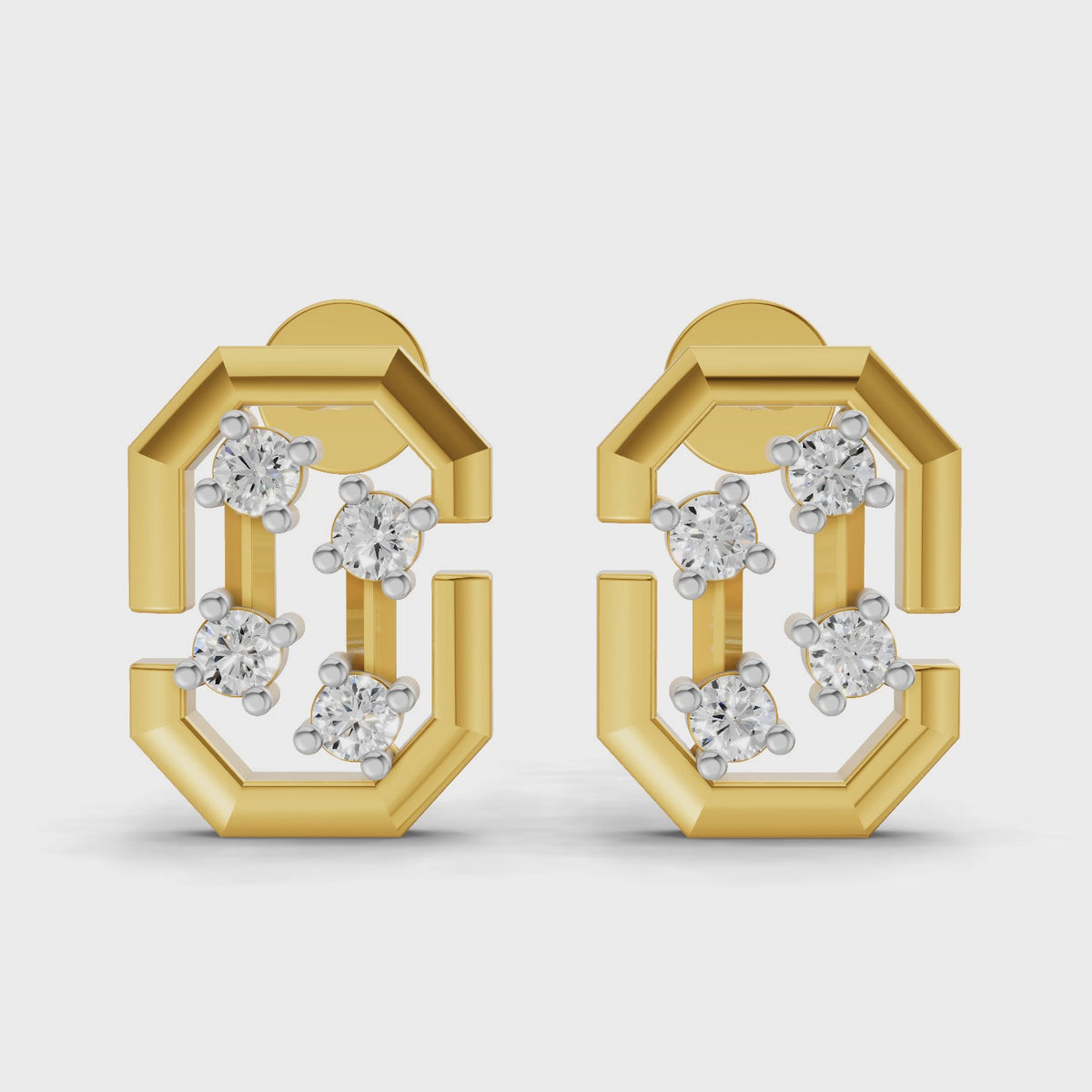 Sparq 0.14ct Classic Diamond Cluster Stud Earrings