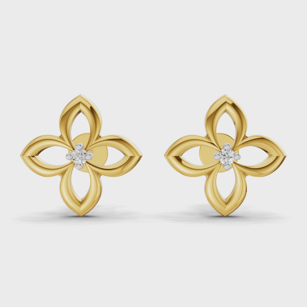 Sparq 0.02ct Everyday Diamond Flower Stud Earrings