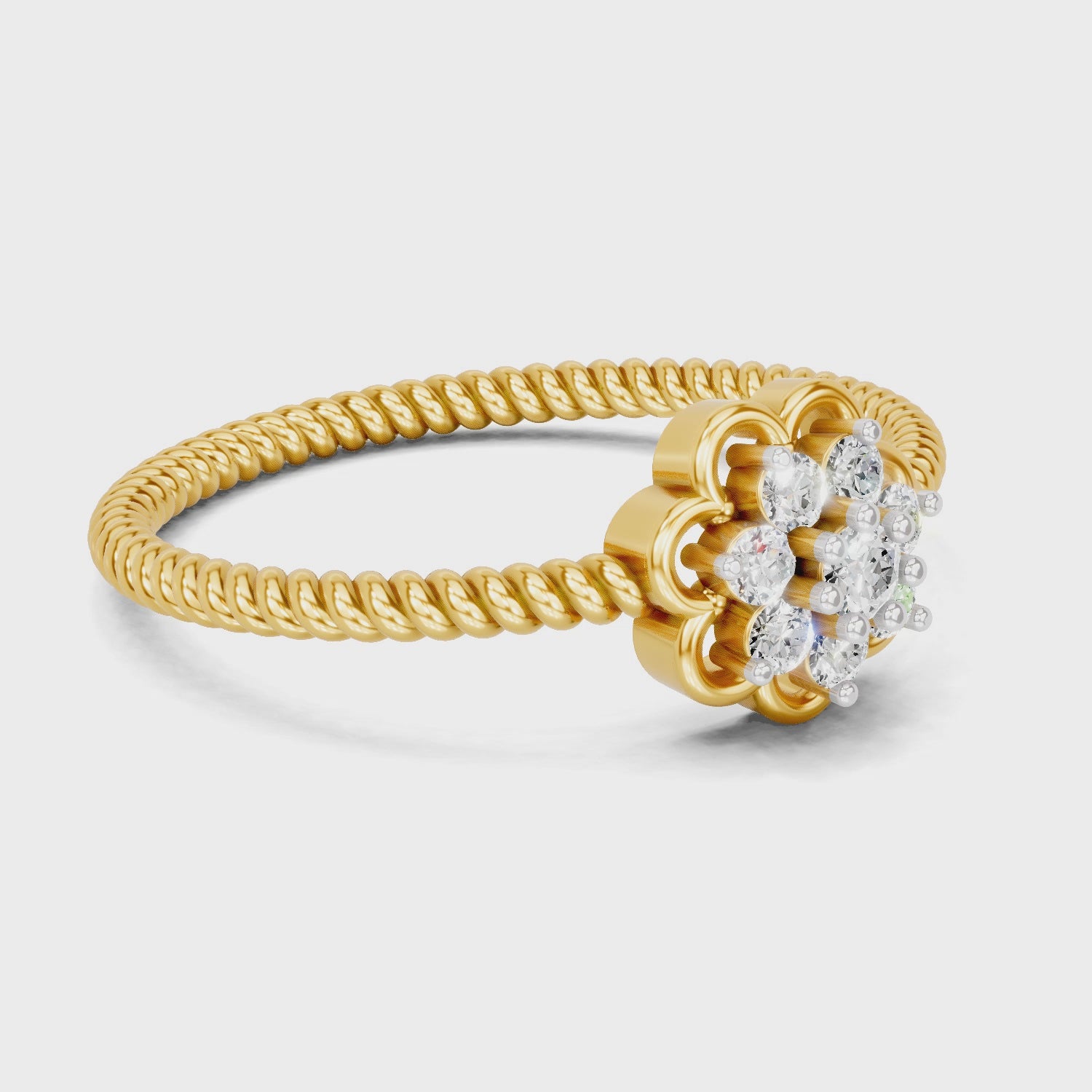 Sparq 0.13ct Minimal Diamond Cluster Ring