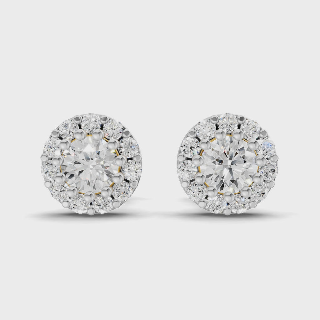 Sparq 0.34ct Evening Diamond Cluster Stud Earrings