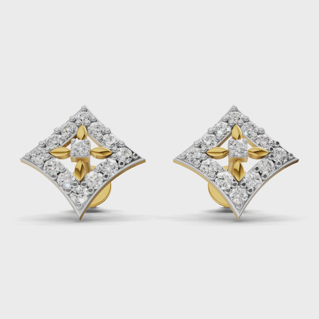 Sparq 0.31ct Evening Diamond Cluster Stud Earrings