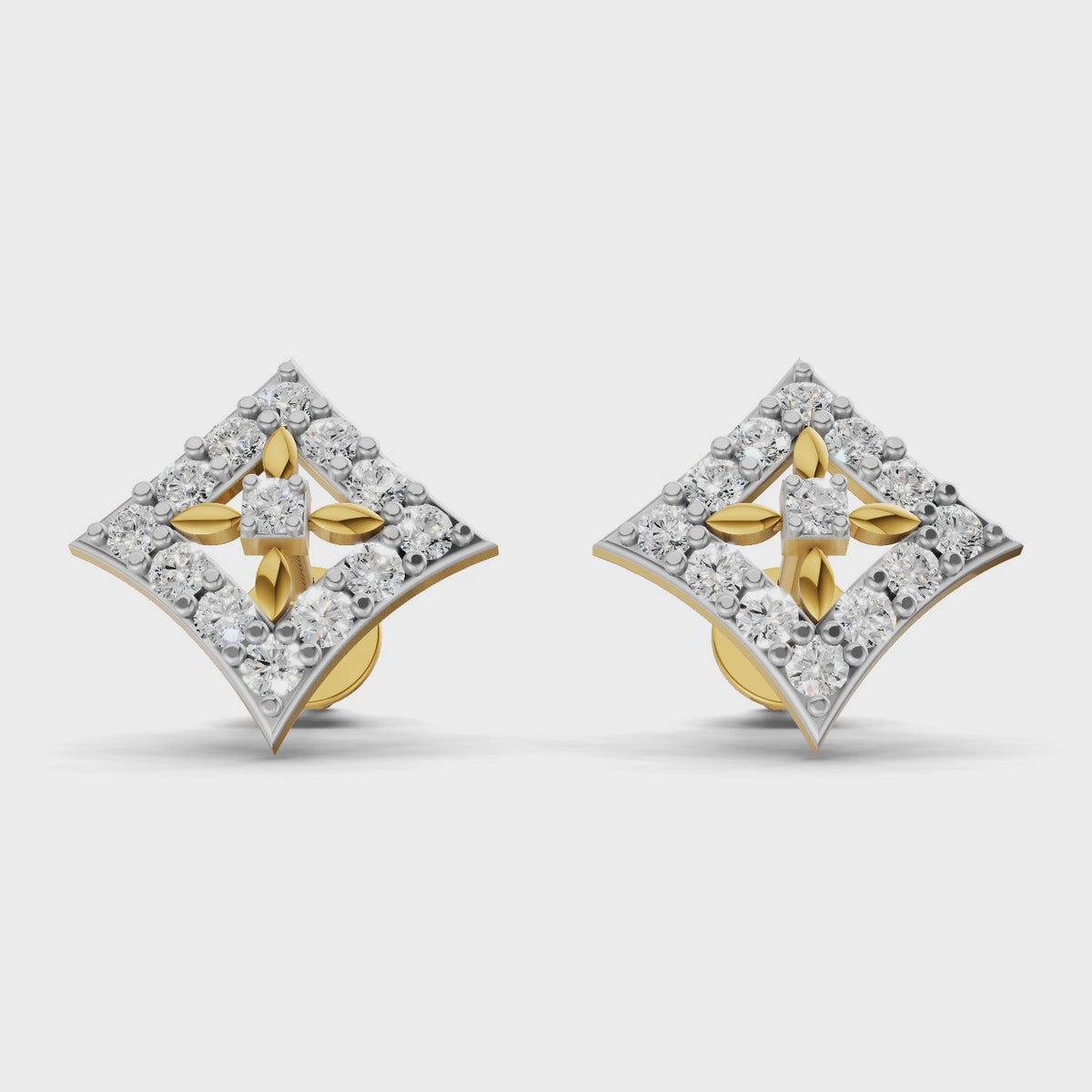 Sparq 0.31ct Evening Diamond Cluster Stud Earrings