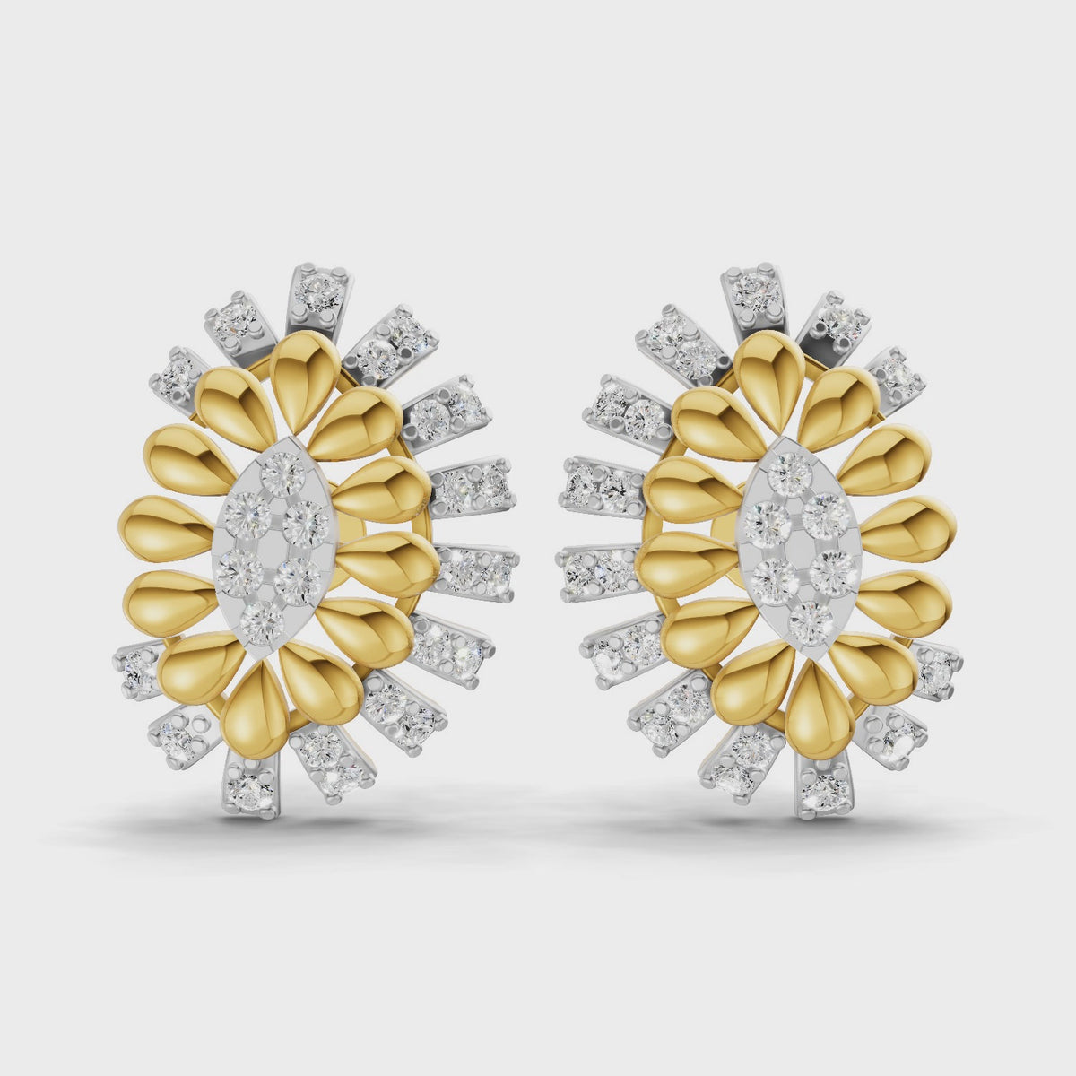 Sparq 0.44ct Statement Diamond Cluster Swirl Stud Earrings
