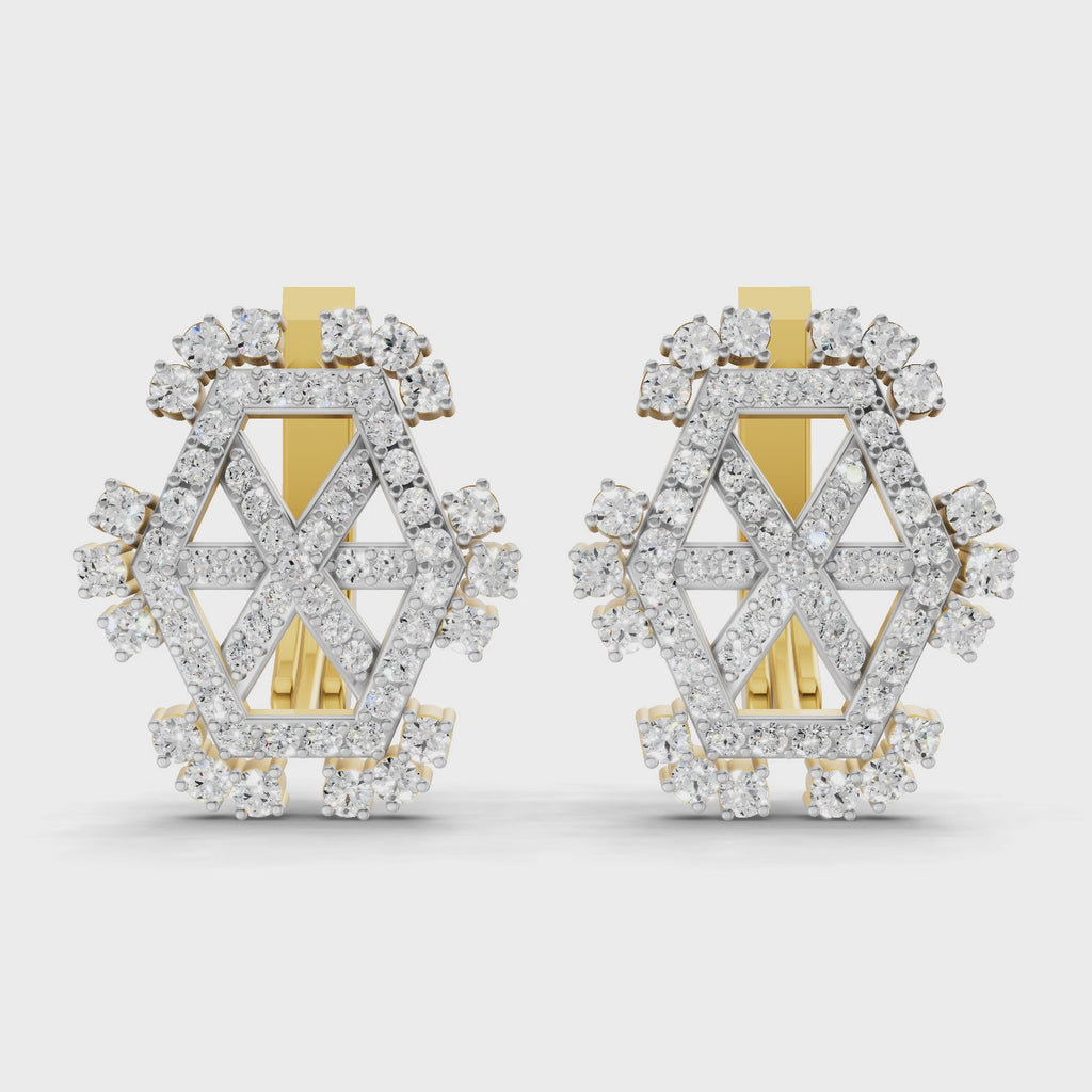 Sparq 0.72ct Statement Diamond Cluster Stud Earrings