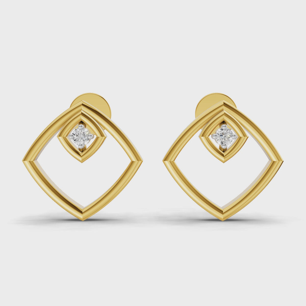 Sparq 0.02ct Everyday Geometric Diamond Stud Earrings