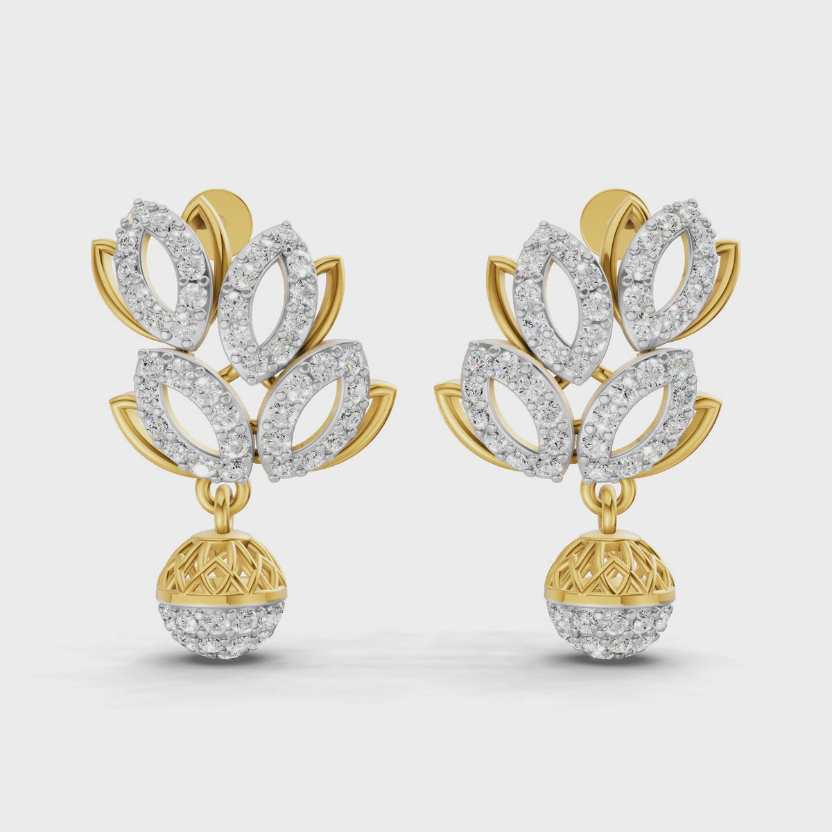 Sparq 1.62ct Premium Diamond Leaf Stud Earrings