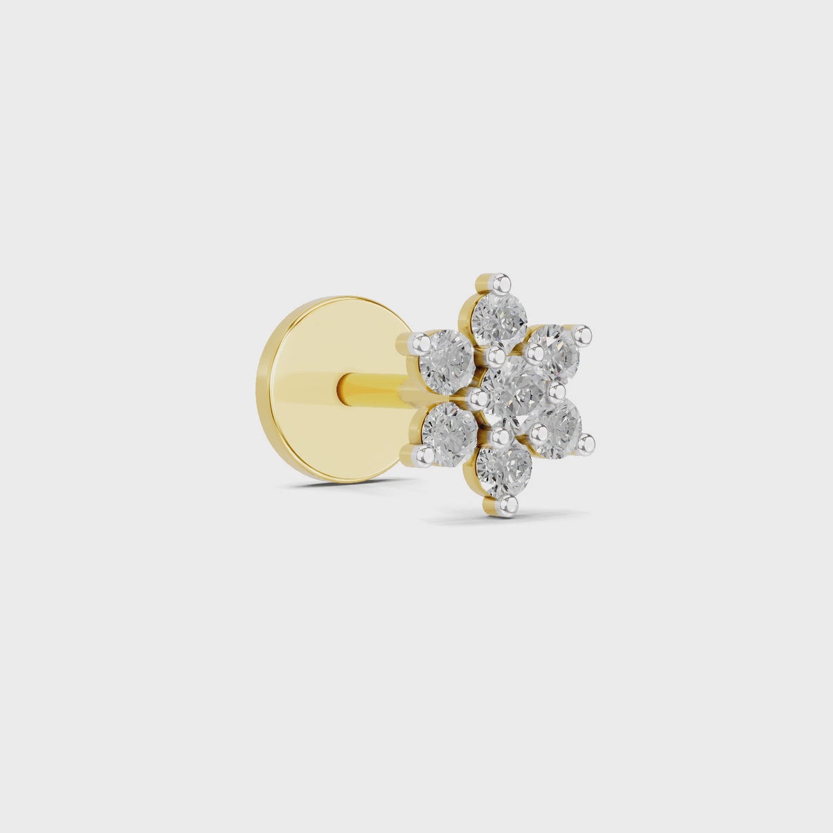 Sparq 0.11ct Minimal Geometric Diamond Stud Nose Pin