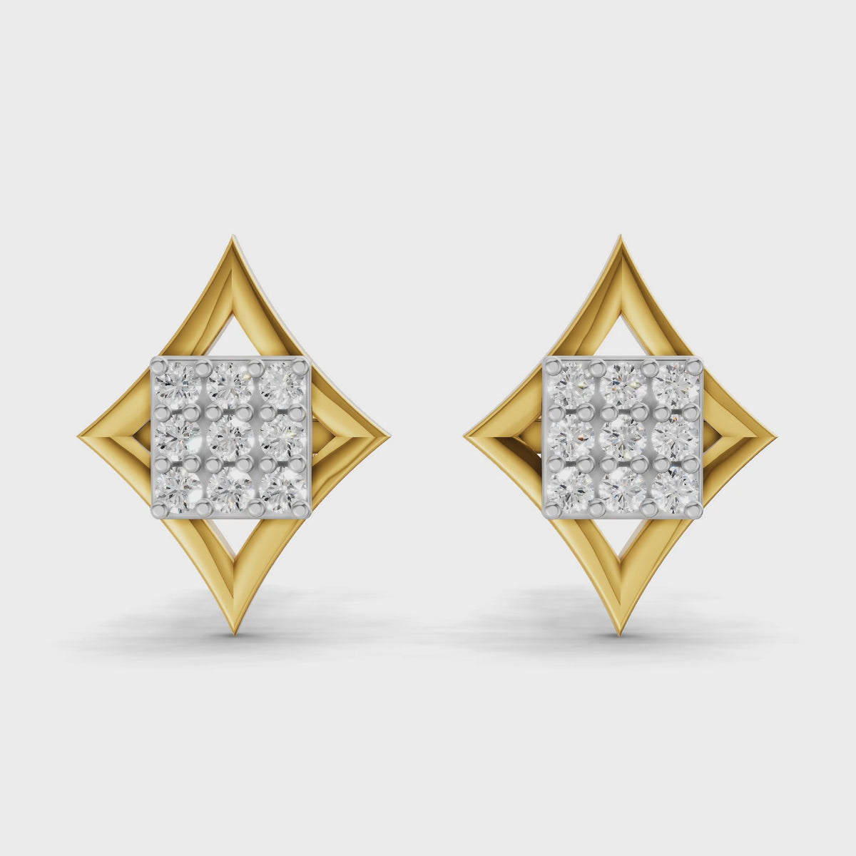 Sparq 0.18ct Evening Diamond Cluster Stud Earrings