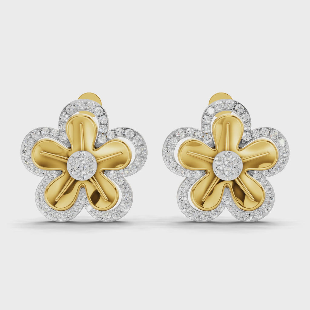 Sparq 1.06ct Grand Diamond Cluster Stud Earrings