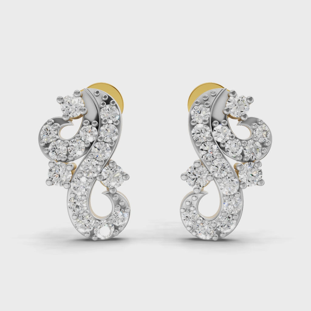 Sparq 0.42ct Evening Diamond Cluster Stud Earrings