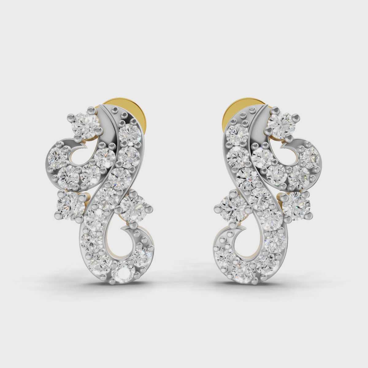 Sparq 0.42ct Evening Diamond Cluster Stud Earrings