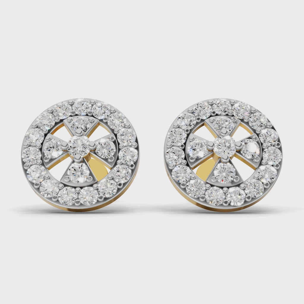 Sparq 0.64ct Statement Diamond Halo Stud Earrings