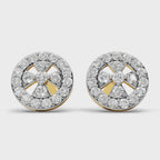 Sparq 0.64ct Statement Diamond Halo Stud Earrings
