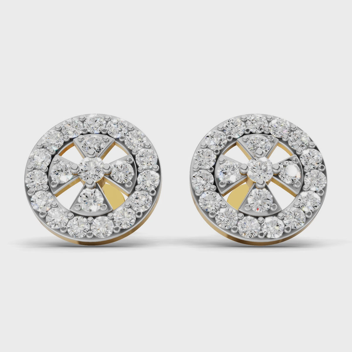 Sparq 0.64ct Statement Diamond Halo Stud Earrings
