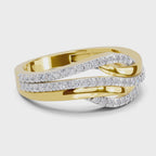 Sparq 0.4ct Elevated Diamond Wave Hoop Ring