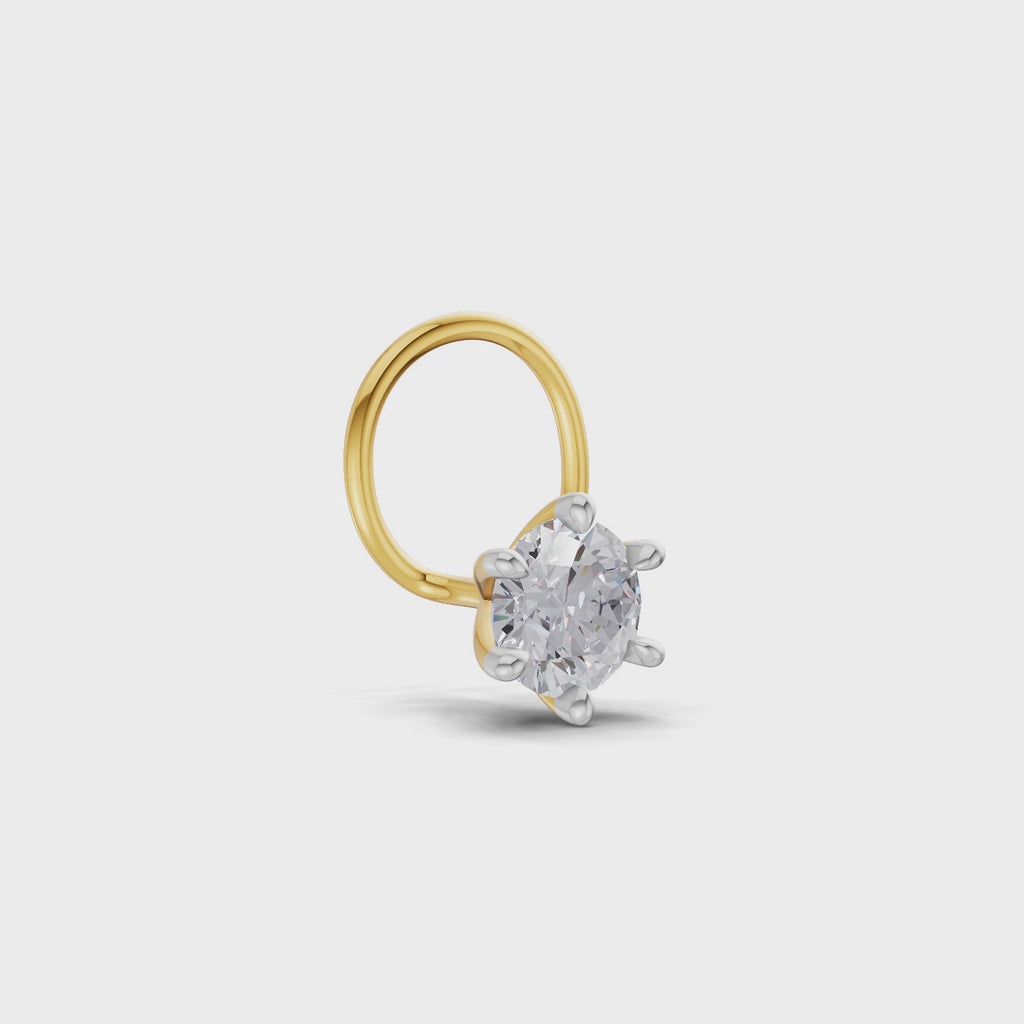 Sparq 0.15ct Minimal Diamond Cluster Wire Nose Pin