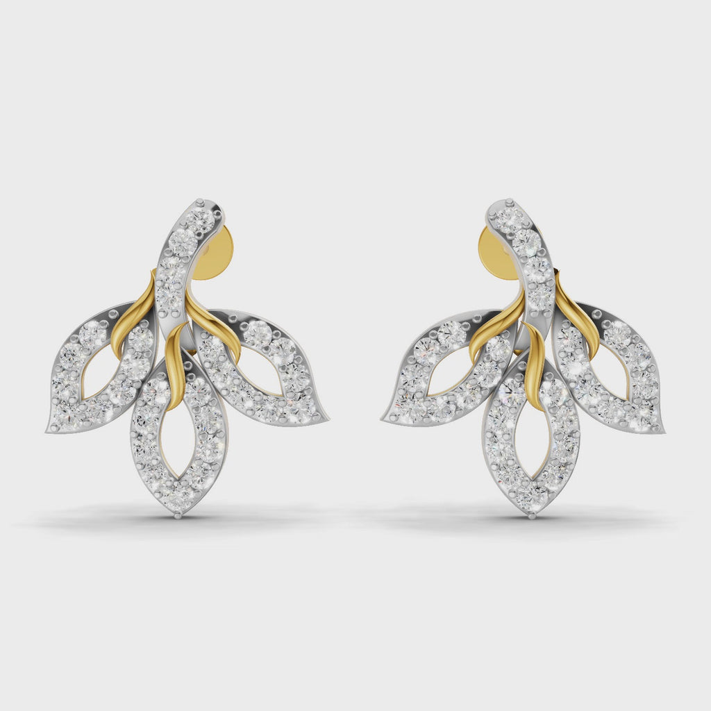 Sparq 0.83ct Grand Geometric Diamond Stud Earrings