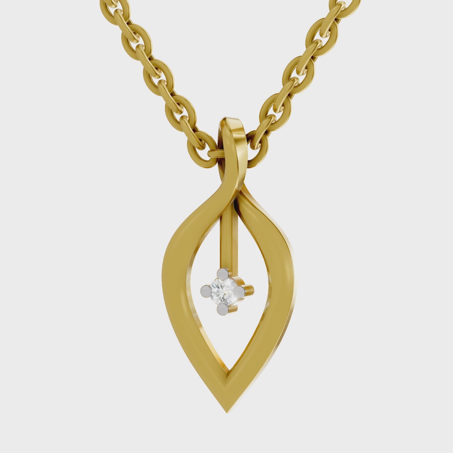 Sparq 0.02ct Everyday Diamond Leaf Pendant