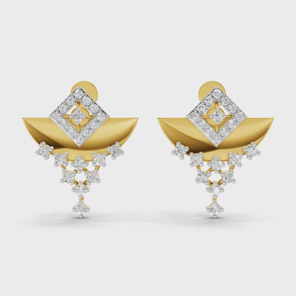 Sparq 1.4ct Grand Diamond Moon Threader Earrings