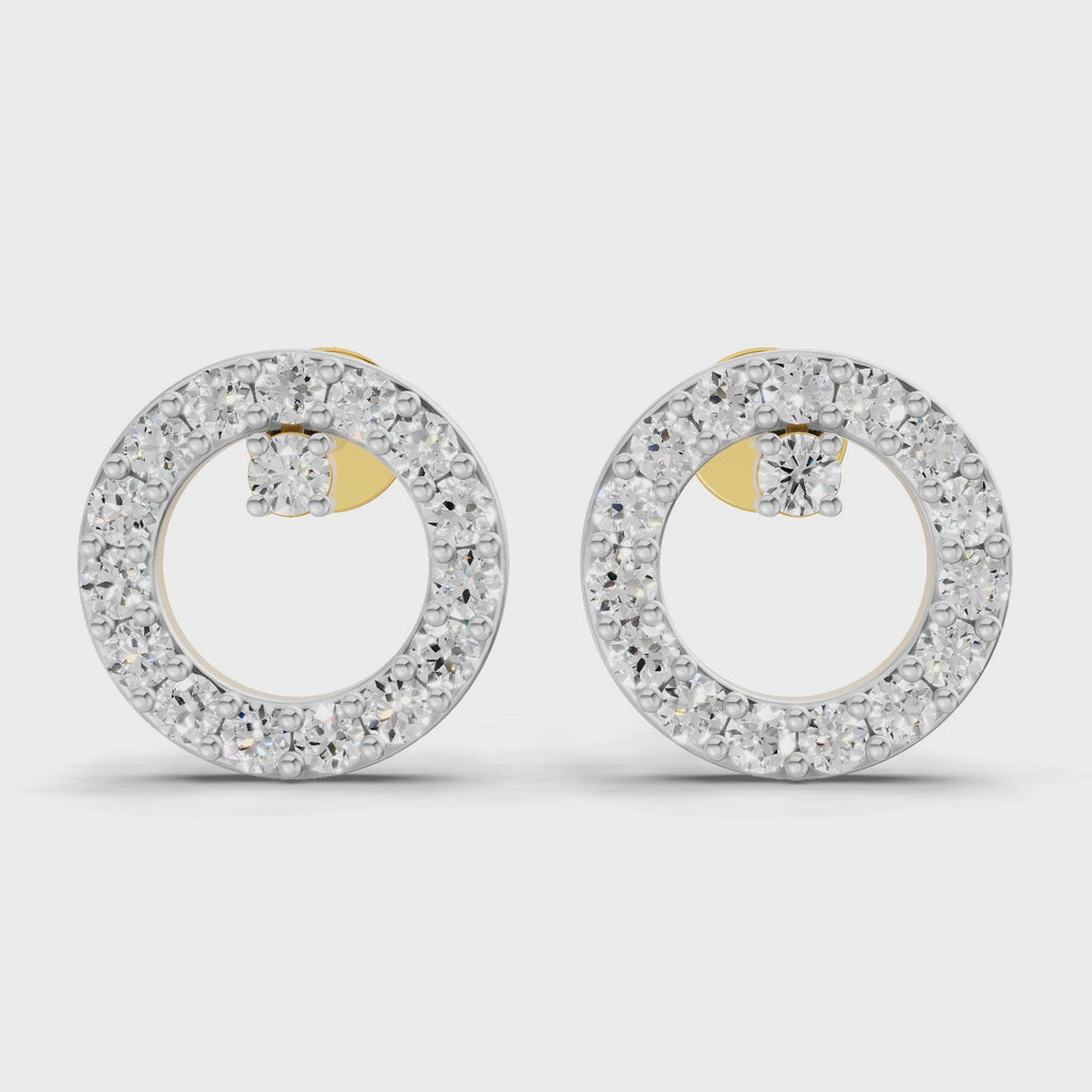 Sparq 0.39ct Evening Diamond Cluster Stud Earrings