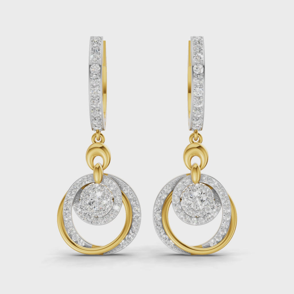Sparq 1.68ct Statement Diamond Cluster Swirl Stud Earrings