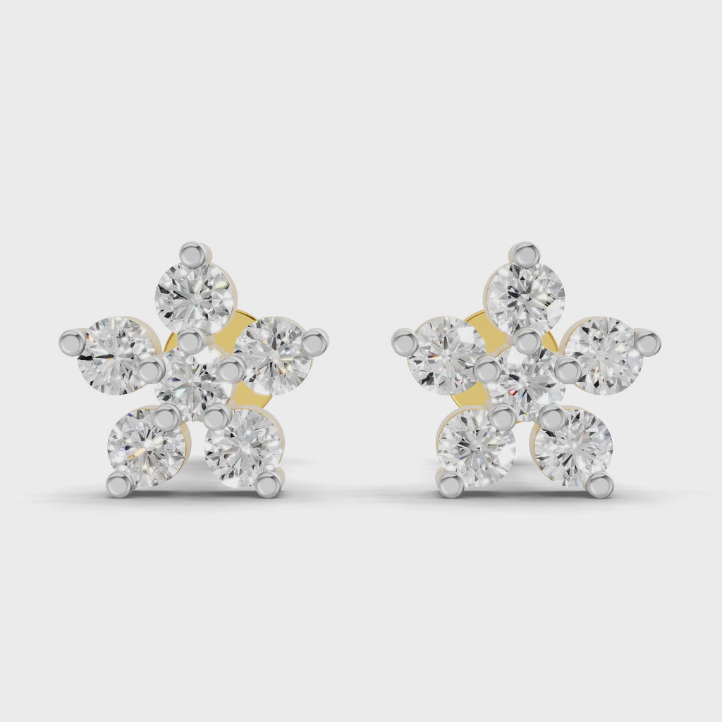 Sparq 0.35ct Evening Diamond Cluster Stud Earrings